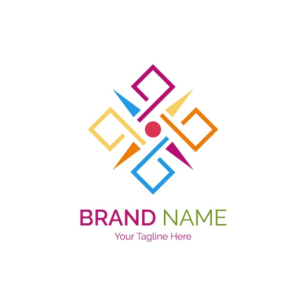 moderne vorm logo sjabloonontwerp voor merk of bedrijf en andere