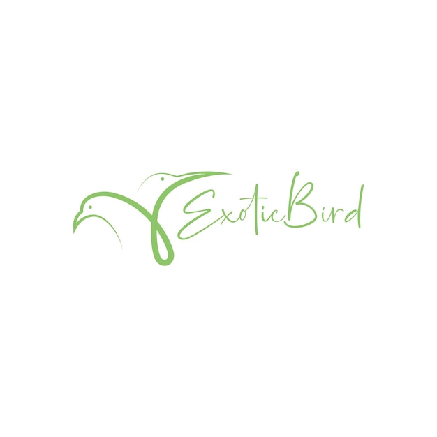 Moderne vorm vogel exotische schoonheid lijn logo symbool pictogram vector grafisch ontwerp illustratie idee