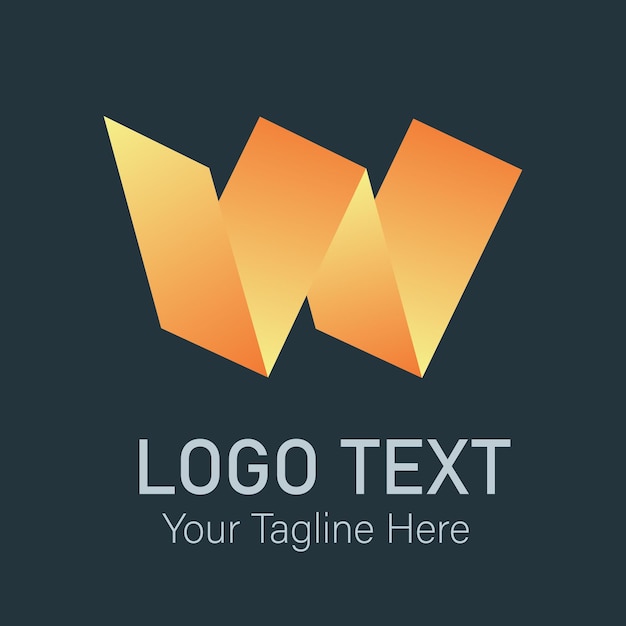Moderne W-merk logo ontwerp vector afbeelding