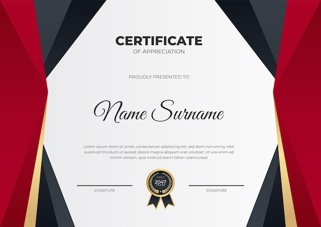 Moderne werknemer van de maand certificaat Gradient elegante certificaatsjabloon