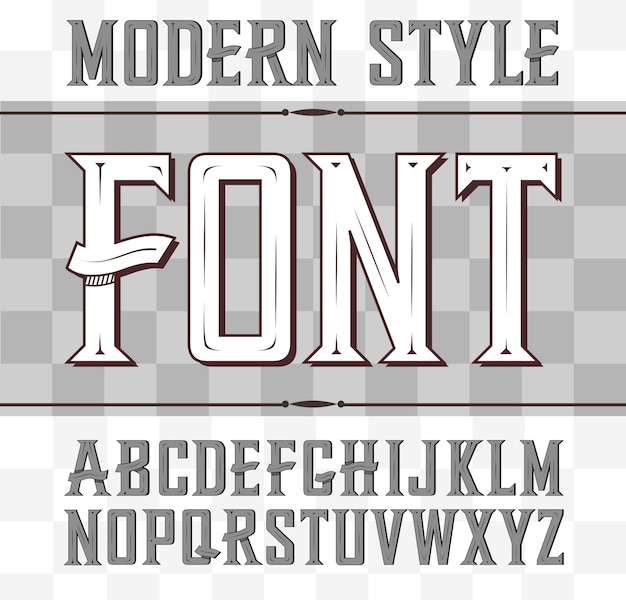 Moderne whisky stijl lettertype