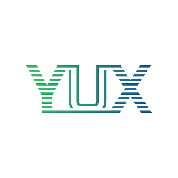 Vector moderne yux logo design letter yux minimalist professioneel en veelzijdig branding icon voor zakelijke identiteit