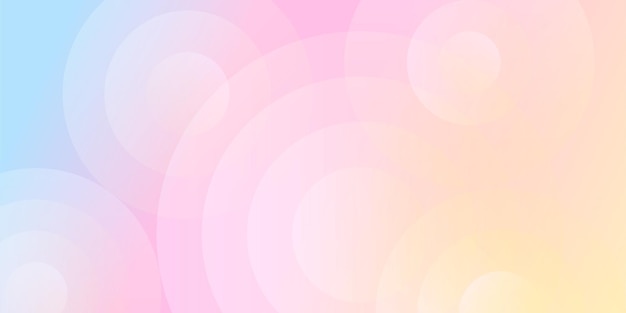 Moderne zachte regenboogbanner achtergrondontwerp pastel kleurrijke gele blauwe en paarse gradaties met