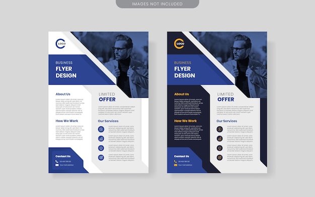 Moderne zakelijke flyer brochure ontwerpsjabloon