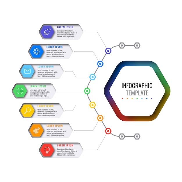 moderne zakelijke infographics met realistische elementen. bedrijfsrapport sjabloon