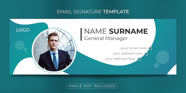 Moderne zakelijke ontwerpsjabloon voor e-mailhandtekeningen