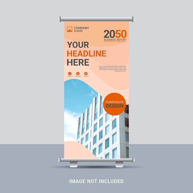 Moderne zakelijke roll-up banner