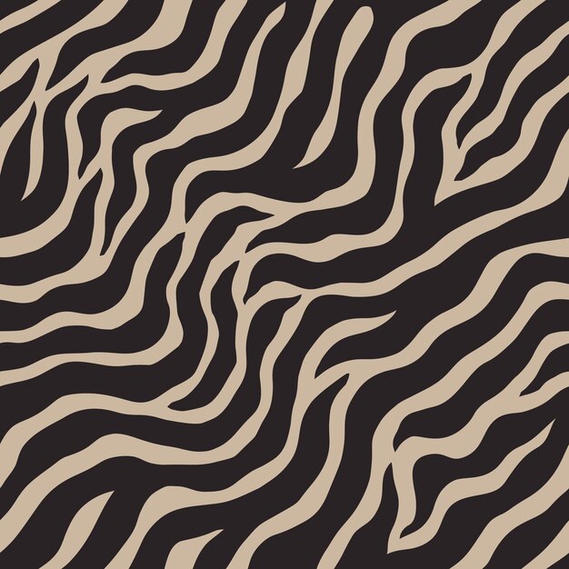 Moderne zebra strepen naadloos patroon abstracte dierlijke huid afdruk in hedendaagse stijl vector