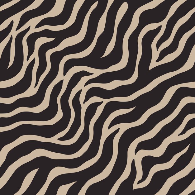 Vector moderne zebra strepen naadloos patroon abstracte dierlijke huid afdruk in hedendaagse stijl vector