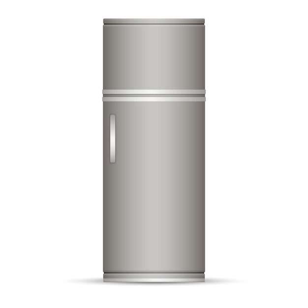 Moderne zilveren koelkast