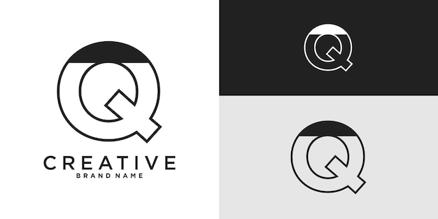 Modernistische creatieve letter Q logo ontwerp icoon