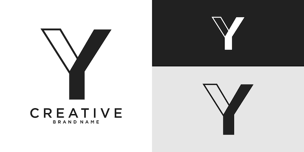 Modernistische creatieve letter Y logo ontwerp icoon