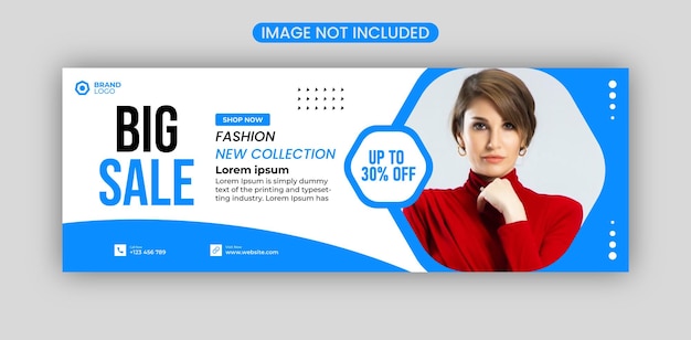 Modeverkoop nieuwe collectie social media banners sjabloon bewerkbare en minimale bannersjabloon