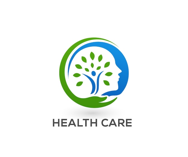 Modren logo sanitario modello vettoriale icona clinica ospedaliera neurologica