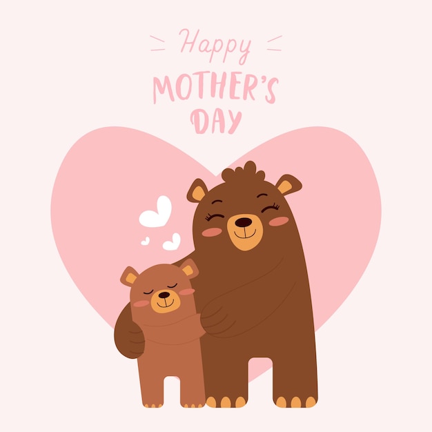 Moeder beer met hart