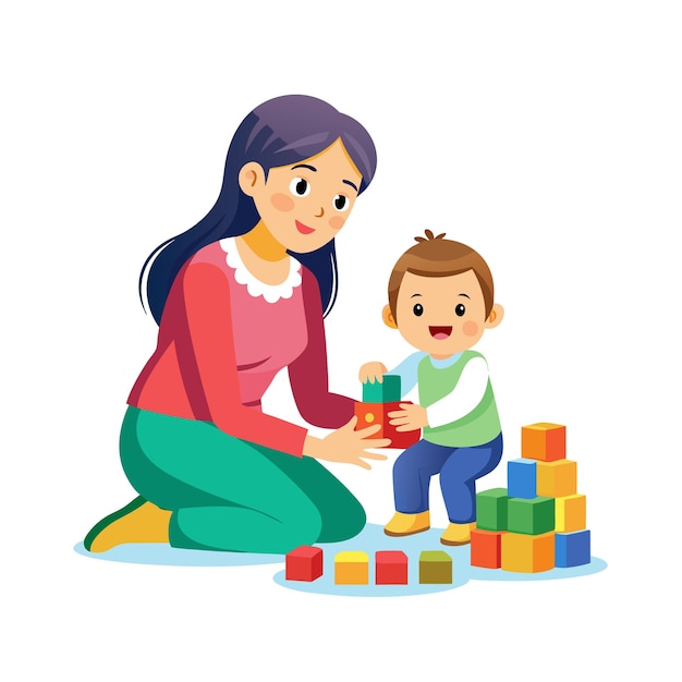 Moeder en baby speciale emotionele dagelijkse momenten vector illustratie