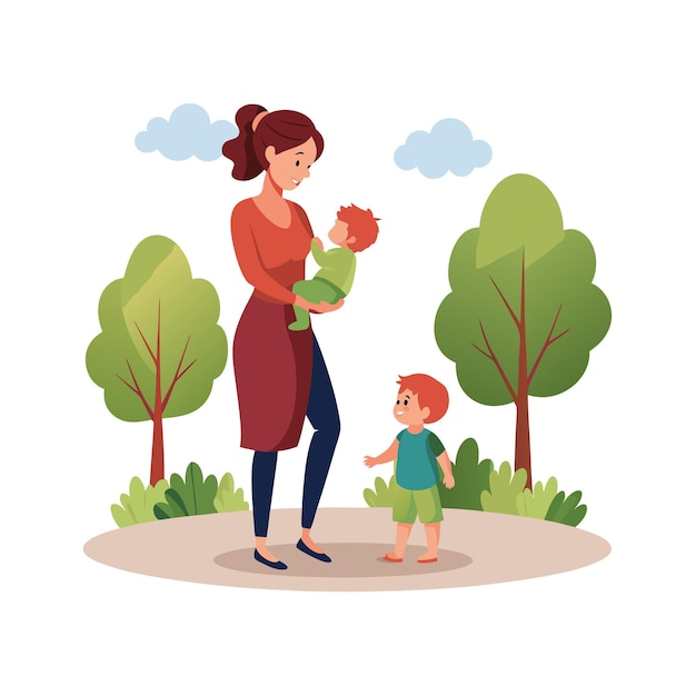Moeder en baby speciale emotionele dagelijkse momenten vector illustratie