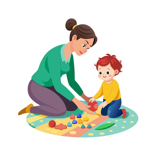 Moeder en baby speciale emotionele dagelijkse momenten vector illustratie