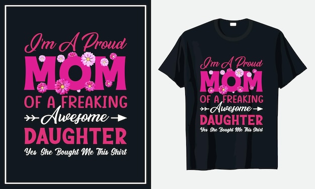 Moederdag typografie Mom tshirt ontwerpen Premium Vector