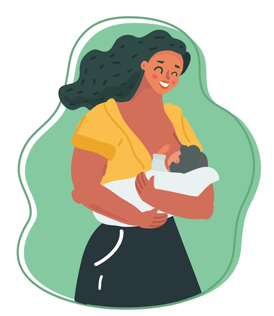 Vector moederschap en lactatieconcept