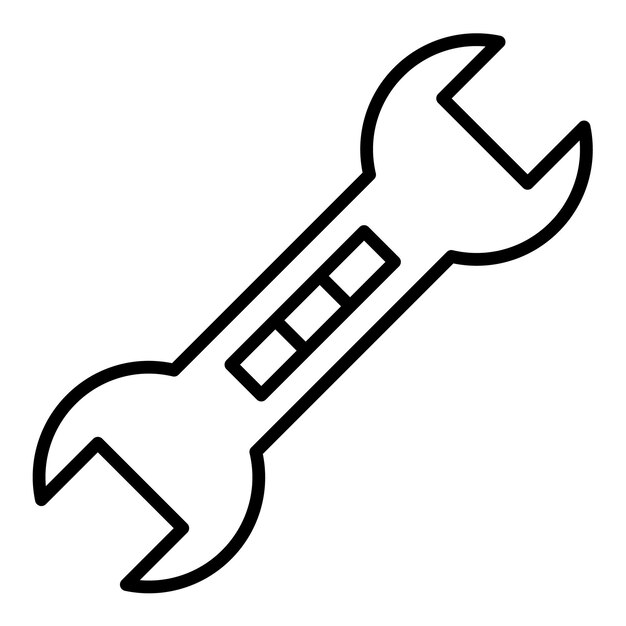 Moersleutel lijn illustratie
