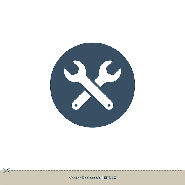 Moersleutel Vector logo Template Illustratie Ontwerp Vector EPS 10