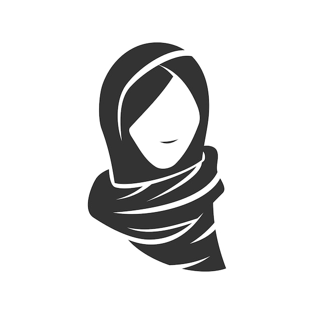 Вектор Шаблон женского логотипа moeslim hijab icon illustration фирменный стиль изолированная и плоская иллюстрация векторная графика