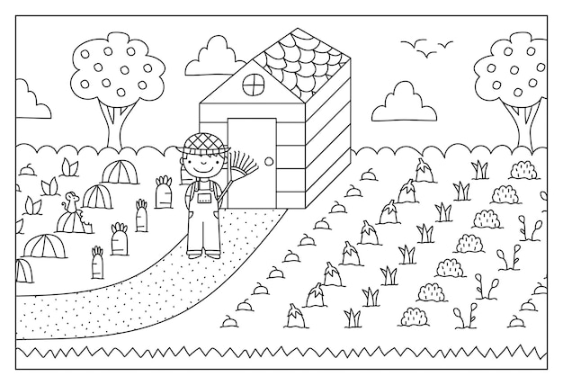 Moestuin vectorillustratie