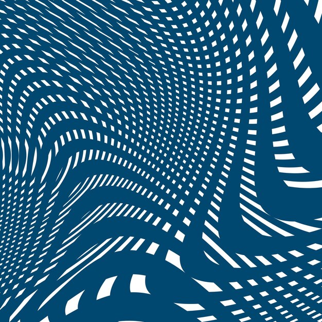 Вектор Муаровый узор, фон оп-арт. гипнотический фон с геометрическими черными линиями. абстрактная векторная мозаика.