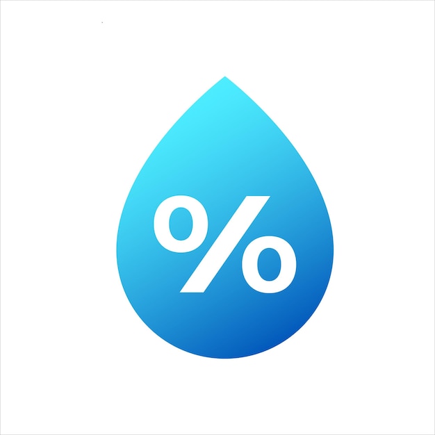 Moist line icon blue water droplet