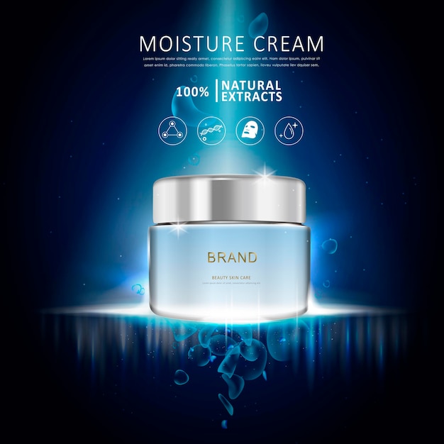 Moisture cream ad template