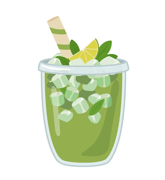 Mojito cocktail vector illustration