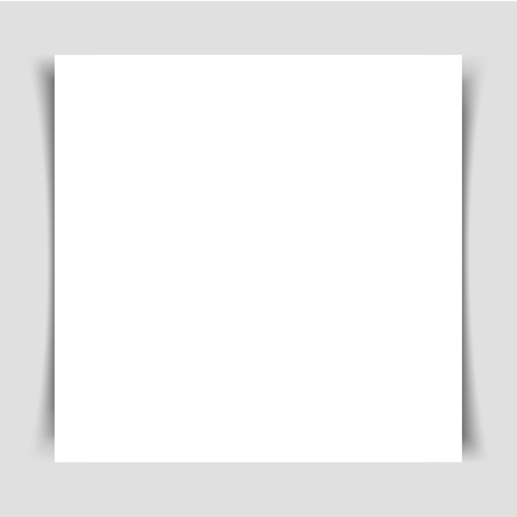 Vector mok-up of square flyer with shadow on a gray background