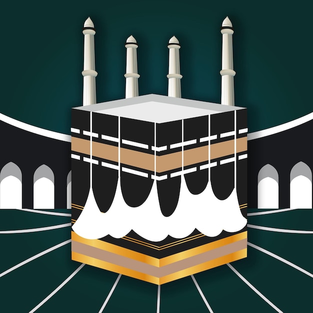 Vector mokkah sharif illustration with luxury banner design.