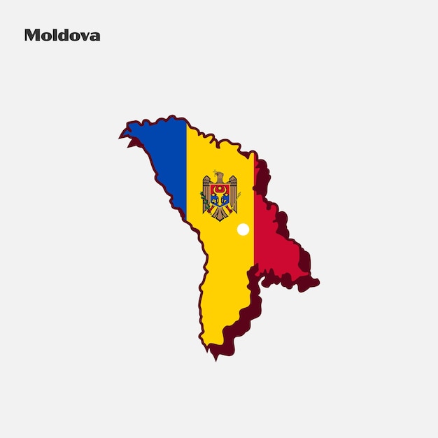 Moldavië natie vlag kaart infographic
