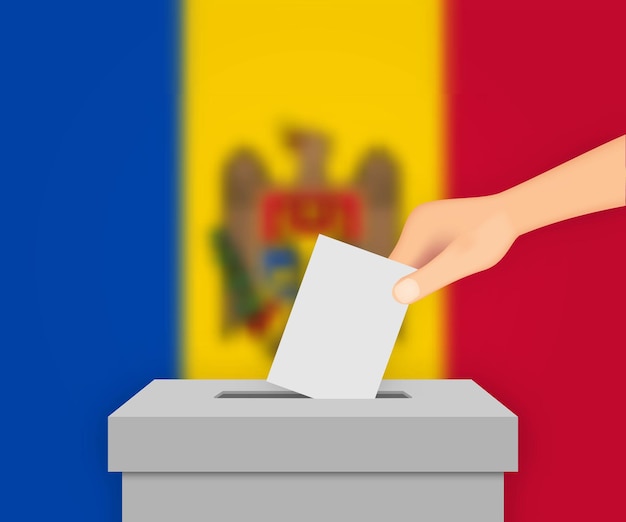 Moldavië verkiezing banner achtergrond sjabloon voor uw ontwerp