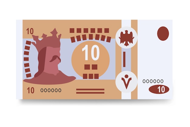 Moldavische leu vector illustratie moldavië geld set bundel bankbiljetten papiergeld 10 mdl