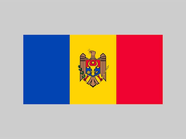 Vector moldova flag official colors and proportion vector illustration