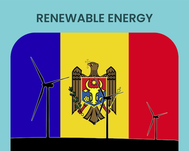 Vector moldova renewable energy environmental and ecological energy idea