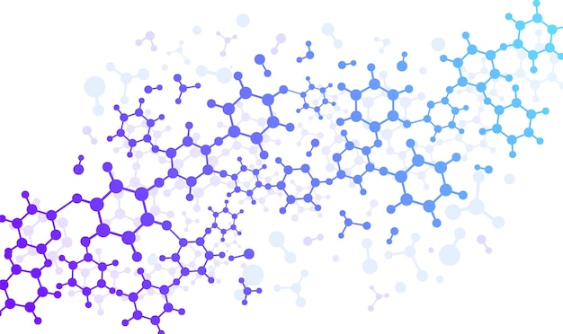 Молекулярный фон Шестиугольник химические структуры медицинский дизайн Веб-презентация научный фон Биотехнологические молекулы векторный баннер Медицинская молекула биотехнология и химическая иллюстрация