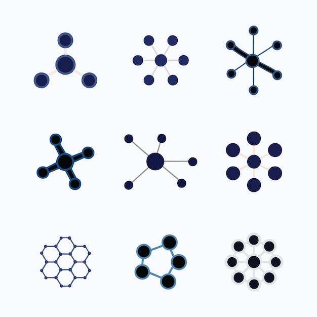 Molecular Biological Gene Duotone icon Pro style Vector Set