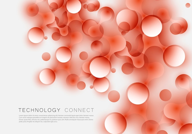 Vector molecular bonds connected in random order background for technology and future