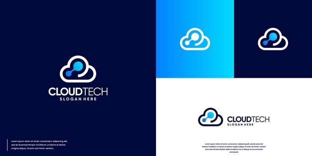 モレキュラー クラウド ロゴ デジタル ネットワーク コネクション データベース ストレージ ベクトル イラスト デザイン