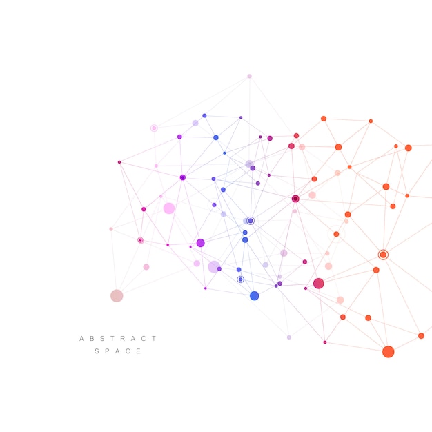 Connessione molecolare. connessione astratta di tecnologia