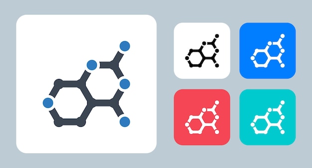 Molecular icon vector illustration sign symbol flat icons