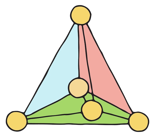 分子構造アイコン化学落書き科学記号