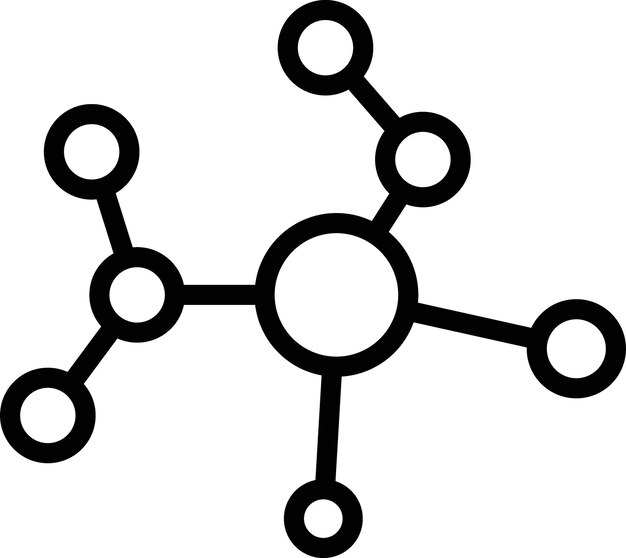 Molecule icoon set zuurstof moleculaire hechtstructuur Dnna collageen enzym teken