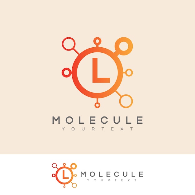 molecule initial Letter L Logo design