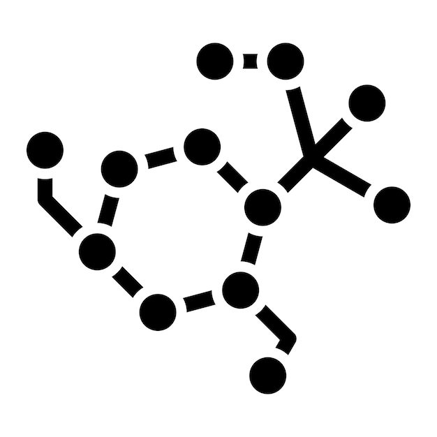 Molecule keten vector icoon ontwerp illustratie