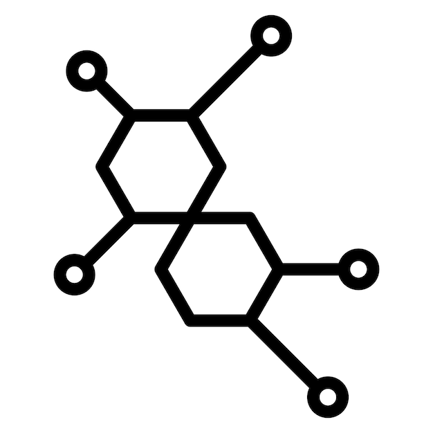 Vector molecule lijn illustratie